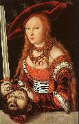 Lucas  Cranach Judith with the Head of Holofernes Sweden oil painting reproduction